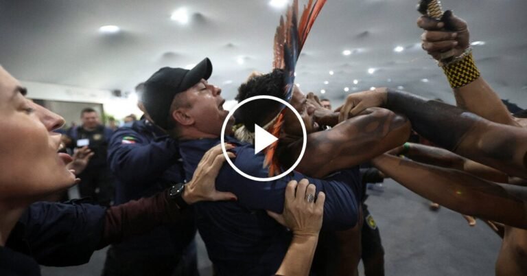 Indigenous Protesters Clash With Guards at U.N. Climate Summit