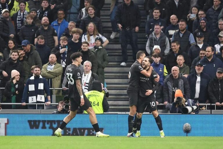 Rayan Cherki inflicts further Tottenham misery with early goal for Man City