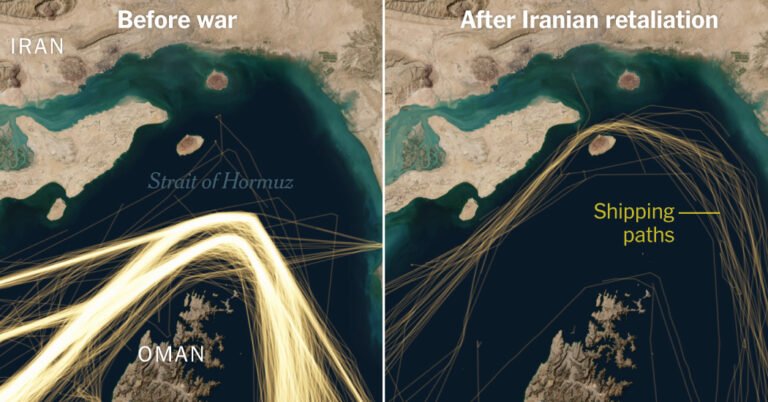 How the Iran War, Then the U.S. Blockade, Has Changed the Strait of Hormuz: Maps