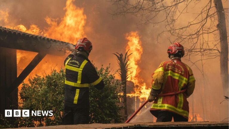More than 300,000 evacuated as wildfires rage in France and Spain