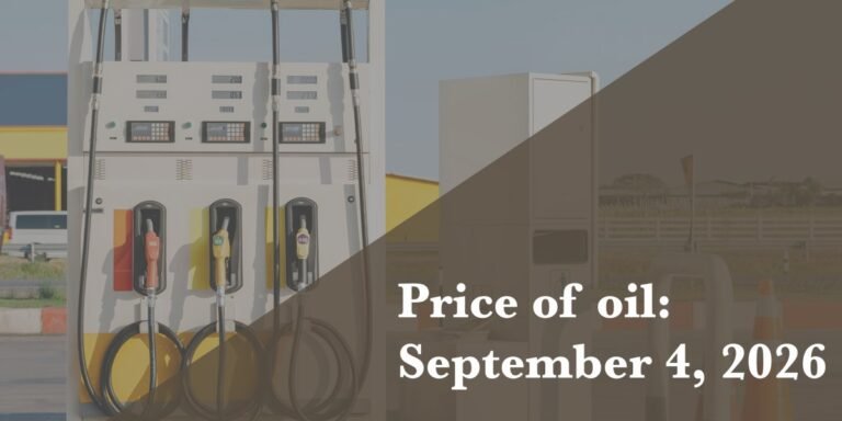 Current price of oil as of Sept. 4, 2026